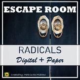 ⭐NO PREP Radicals Escape Room {Algebra 1}⭐