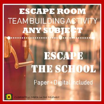 Preview of ⭐NO PREP Team Building Escape Room, Team Building Activity {ANY SUBJECT} IV⭐