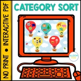 NO PRINT Category Sort - Categories Speech Therapy Activit