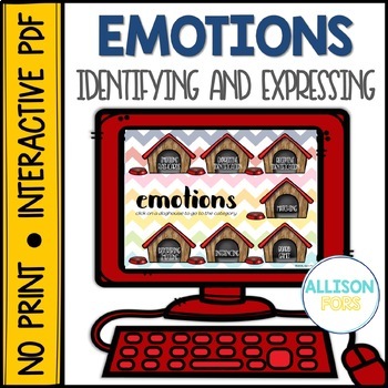 Preview of NO PRINT Emotions Speech Therapy Digital Resources