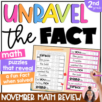 Preview of November Thanksgiving Math Activities for 2nd Grade