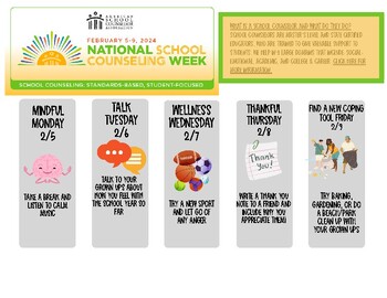 Preview of (NSCW) National School Counselor Week 2024 (Ready-to-send and Editable)