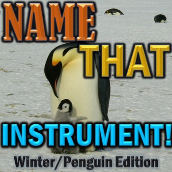Preview of Winter Orchestra Game "Name That Instrument" Elementary Music - Great for Sub!