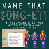 "Name That Song-et!" Pop Sonnet Shakespeare Activity