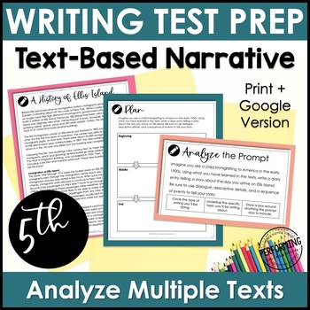 Preview of  Narrative Text-Based Writing Test Prep |  5th Grade