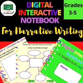 Preview of  Narrative Writing/Digital Notebook for 3rd, 4th and 5th Grade