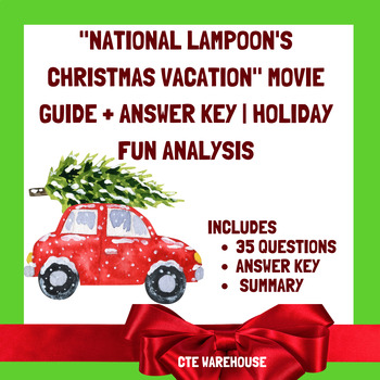 Preview of "National Lampoon's Christmas Vacation" Movie Guide + Answer Key | Holiday Fun