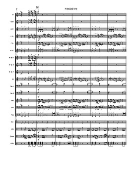 Preview of "Needed Me" High School Marching Band Score/Tune