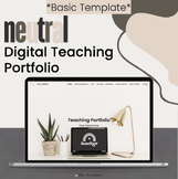 *Neutral* Basic Digital Teaching Portfolio | Teacher Portf