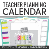 [New!] 2022-2023 Printable Teacher Planning Calendar Template