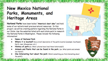 Preview of  New Mexico National Park Webquest