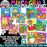 *New Mixed Grid Ocean Puzzle Clipart {Mystery Picture Clipart}