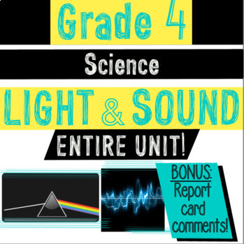Preview of *New! ONTARIO {Gr. 4} Science - Light and Sound- Entire Unit!