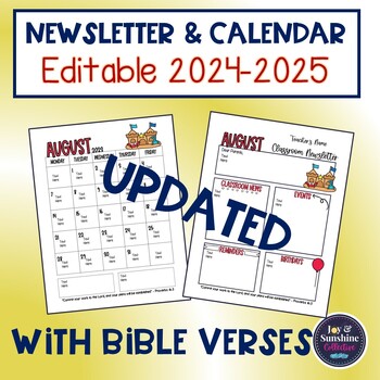 Preview of Newsletter and Calendar 2024-2025