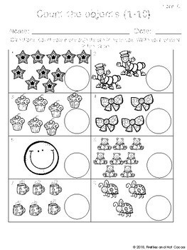 *No Prep* Counting Objects 1-100 Worksheets Bundle by Fireflies and Hot ...