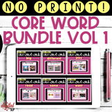 {No Print} Core Word Work BUNDLE: VOL 1 | Teletherapy | Di