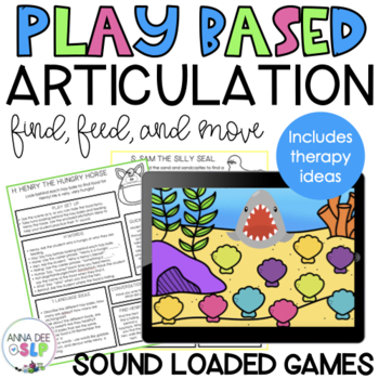 Preview of Play Based BOOM Card Articulation Games for Speech Therapy