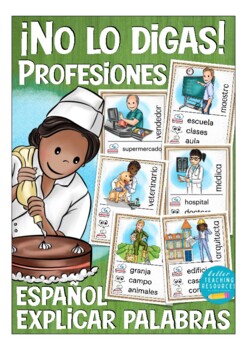 Preview of ¡No lo digas! PROFESIONES (job) fun Spanish vocabulary guessing game