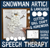 Snowman! Articulation and Language: Speech Therapy Craft +