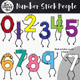 Number Stick People Clip Art Set