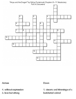 Now Is The Time For Running﻿ Vocabulary List 1 Part A Crossword