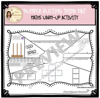 Preview of 'Number Busting Think Mat' ~ Maths Warm-Up Activity