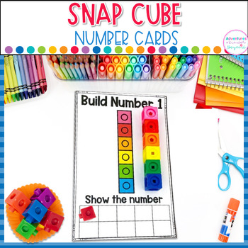Preview of Snap Cubes Hands On Number Recognition Fine Motor Task Cards Number Cards 1-20