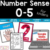 Number Sense 0-5 Math Centers, Printable, Bonus GOOGLE SLI