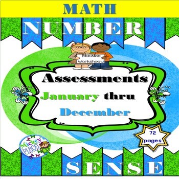 Preview of Number Sense Assessments:  January thru December