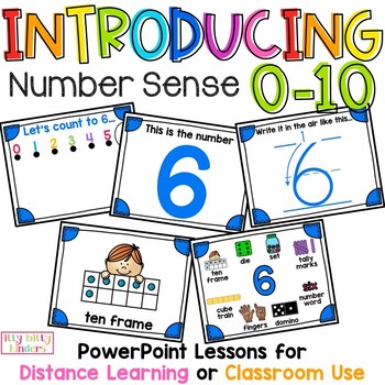Preview of Number Sense PowerPoint Lessons 0-10, Ways to Show Numbers, Distance Learning