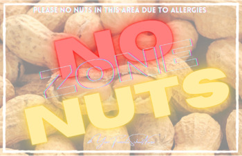 Preview of "Nut Free Zone" Printable sign