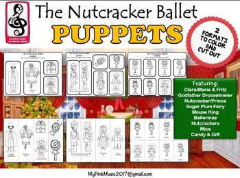 Preview of "Nutcracker" Character Paper Puppets & more