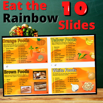 Nutrition Health Activity Eat the Rainbow Healthy Fruits Vegetables ...
