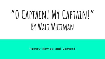 Preview of “O Captain! My Captain!” Pre-Reading