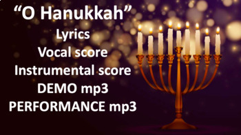 Preview of "O Hanukkah" Accompaniment MP3 Score Instrumental Singing