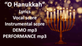 "O Hanukkah" Accompaniment MP3 Score Instrumental Singing