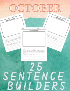 Preview of ~OCTOBER~ Sentence Builders (25)