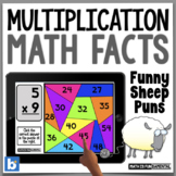 Multiplication Math Fact Practice | Boom Cards | Funny She