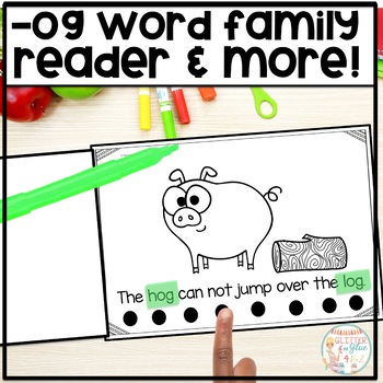 Preview of -OG Word Family Reader-Includes a Book, Sight Word Cards, & Matching