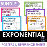 Exponential Functions Posters & Reference Sheets Bundle
