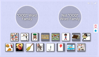 Preview of "OOD" Word Family Picture Sort