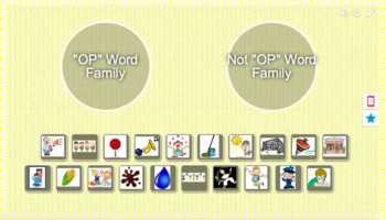 Preview of "OP" Word Family Picture Sort