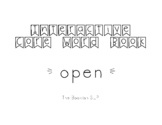 "OPEN" Interactive Core Word Book - Presents Theme