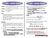 + OR – DICE RACE - 2nd Grade Math Game [CCSS 2.OA.B.2] [2.OA.C.3]