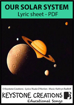 Our Solar System Lyrics Pdf Children Read Learn Important Facts