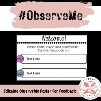 Preview of #ObserveMe Sign