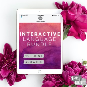 Preview of No Print No Prep Interactive GROWING Language Bundle [distance learning]