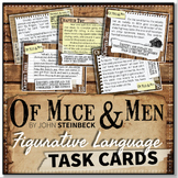 {Of Mice and Men} Figurative Language TASK CARDS