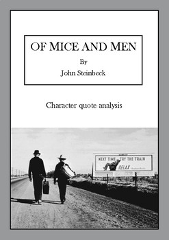 of mice and men quotes and analysis