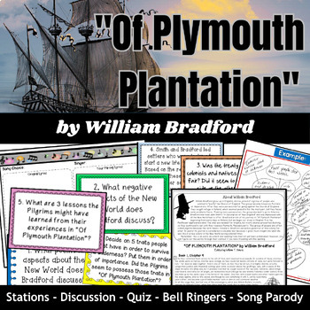 Preview of Of Plymouth Plantation Excerpts by William Bradford - Examine Primary Text